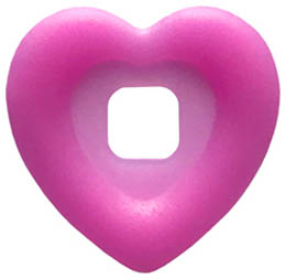 Clikits Icon Accent, Plastic Heart 3 3/8 x 3 3/8 with Raised Border: {прозрачен умерено червеникаво виолетов}