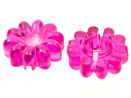 Clikits Icon, Flower 10 Petals 2 x 2 Large with Hole: {прозрачен умерено червеникаво виолетов}