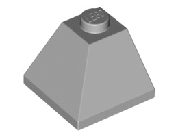 Ъглова тухличка 2X2/45° отвън: {умерено каменно сив}