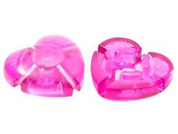 Clikits Icon, Heart 2 x 2 Large with Hole: {прозрачен умерено червеникаво виолетов}