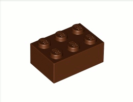 Тухличка 2X3: {червеникаво-кафяв}