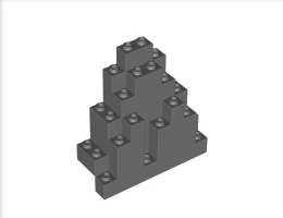 Връх на планина 3X8X7: {тъмно каменно сив}
