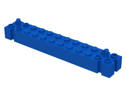 Brick, Modified 2 x 12 with Peg at each End: {ярко син}
