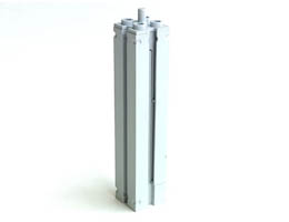 Support 2 x 2 x 8 with Grooves and Top Peg, Smooth on All Sides: {умерено каменно сив}