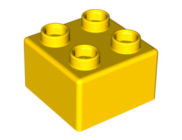 Камък 2X2 (63,4 X 63,4): {ярко жълт}