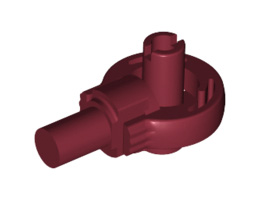 Technic, Rotation Joint Ball Loop with Two Perpendicular Pins with Friction: {нов тъмно червен}