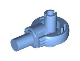 Technic, Rotation Joint Ball Loop with Two Perpendicular Pins with Friction: {умерено син}
