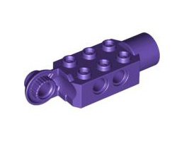 Technic, Brick Modified 2 x 3 with Pin Holes, Rotation Joint Ball Half (Vertical Side), Rotation Joint Socket: {светло виолетов}