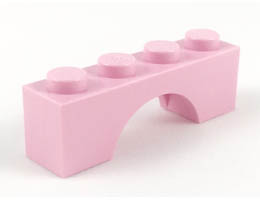 Тухличка с арка 1X4: {светло червеникаво-виолетов }