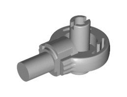 Technic, Rotation Joint Ball Loop with Two Perpendicular Pins with Friction: {умерено каменно сив}