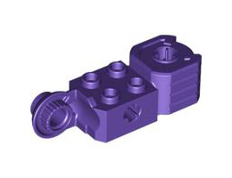 Technic, Brick Modified 2 x 2 with Axle Hole, Rotation Joint Ball Half (Vertical Side), Vertical Axle Hole End (Fist): {светло виолетов}
