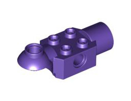 Technic, Brick Modified 2 x 2 with Pin Hole, Rotation Joint Ball Half (Horizontal Top), Rotation Joint Socket: {светло виолетов}