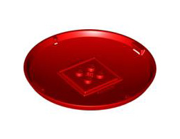 Container, X-Pod Bottom Cap 9 x 9 x 1: {ярко червен}