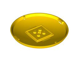 Container, X-Pod Bottom Cap 9 x 9 x 1: {ярко жълт}