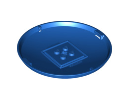 Container, X-Pod Bottom Cap 9 x 9 x 1: {ярко син}
