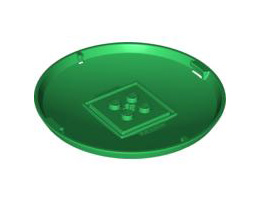 Container, X-Pod Bottom Cap 9 x 9 x 1: {тъмно зелен}