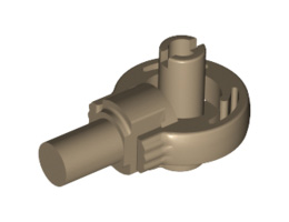 Technic, Rotation Joint Ball Loop with Two Perpendicular Pins with Friction: {пясъчно жълт}