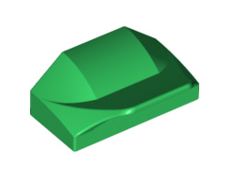 Плочка с кривини 2X1½: {тъмно зелен}