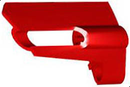Technic, Panel Fairing #24 Small Short, Small Hole, Side B: {ярко червен}