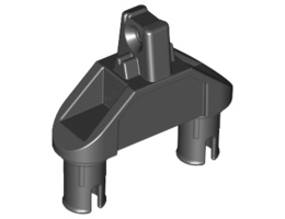 Hinge 1 x 3 with Two Pins, Locking 1 Finger: {черен}