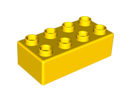 Камък 2X4 (127,4 X 63,4): {ярко жълт}