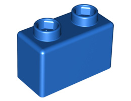 Камък 1X2 (63,4 X 31,4): {ярко син}
