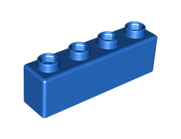 Камък 1X4 (127,4 X 31,4): {ярко син}