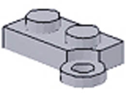 Hinge Plate 1 x 4 Swivel Base: {умерено каменно сив}