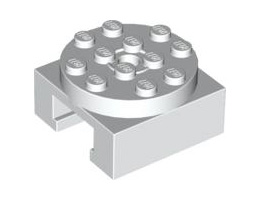 Turntable 4 x 4 Locking Grooved Base with (Same Color) Top: {бял}