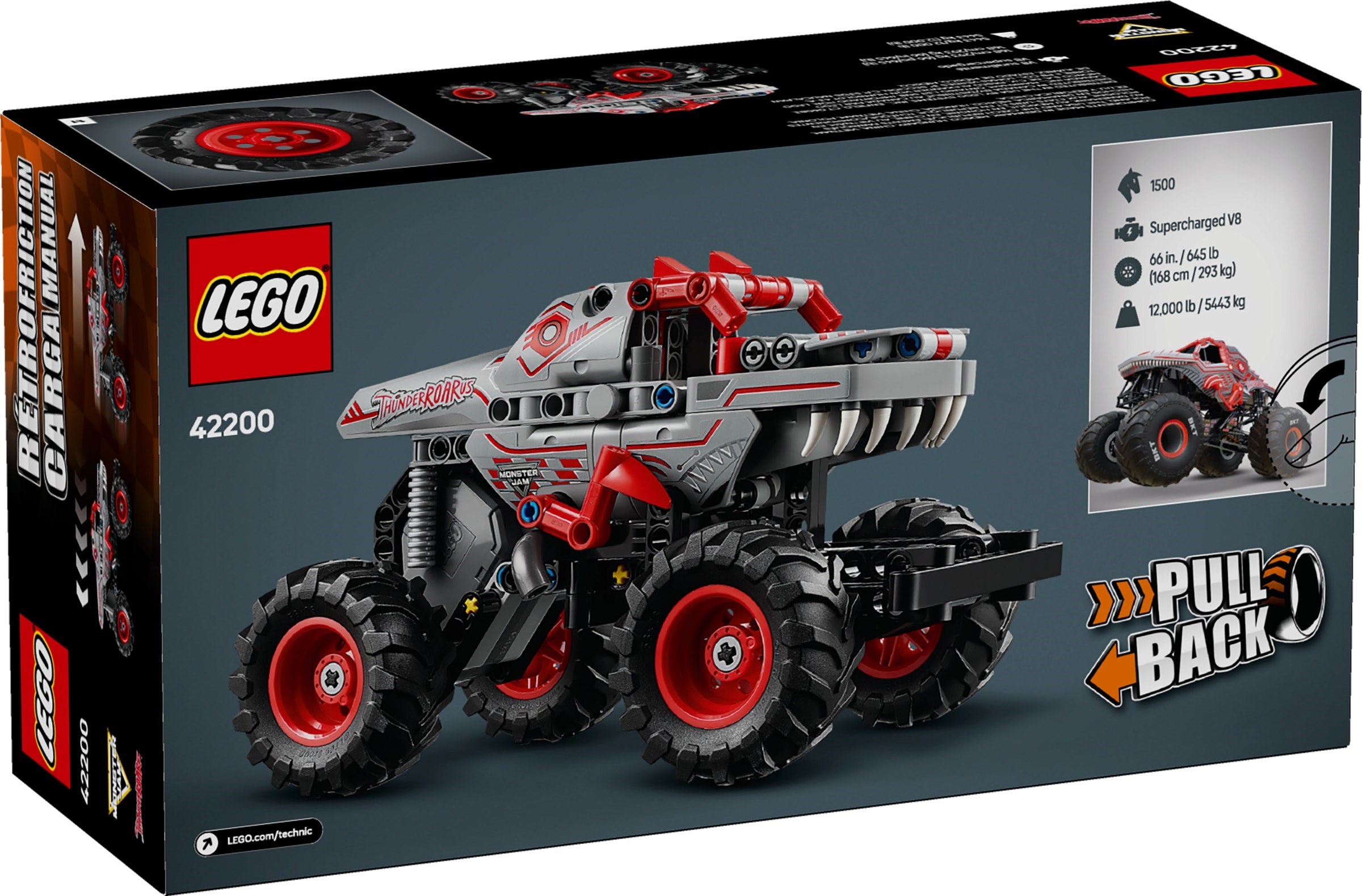 Monster Jam™ ThunderROARus™ с издърпване – ТЕХНИК
