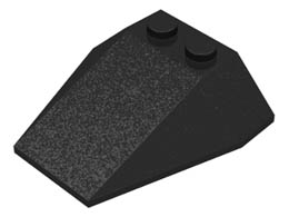 Wedge 4 x 4 Triple without Stud Notches : {черен}