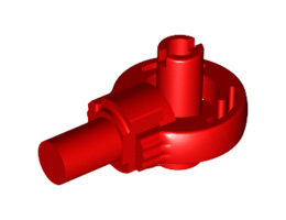 Technic, Rotation Joint Ball Loop with Two Perpendicular Pins with Friction: {ярко червен}