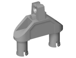 Hinge 1 x 3 with Two Pins, Locking 1 Finger: {умерено каменно сив}