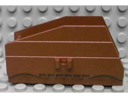 Projectile Launcher Part, Cannon Base 2 x 6 x 2 2/3 (4 Juniors Pirates): {червеникаво-кафяв}