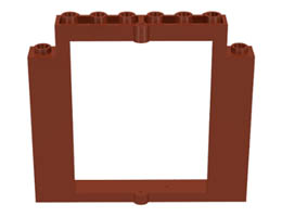 Door Frame 2 x 8 x 6 Swivel without Bottom Notches: {червеникаво-кафяв}