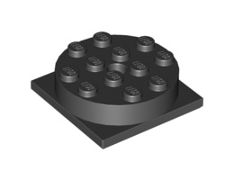 Turntable 4 x 4 Square Base with Same Color Turntable 4 x 4 Top (3403 / 3404): {черен}
