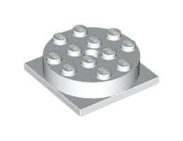 Turntable 4 x 4 Square Base with Same Color Turntable 4 x 4 Top (3403 / 3404): {бял}