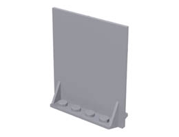 Door 2 x 5 x 5 Swivel, Bracket Base: {умерено каменно сив}