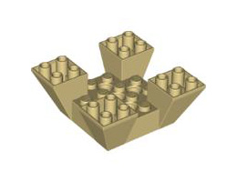 Ъглеста тухличка с щракалка 6X6X2 : {тухлено жълт}