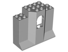 Стенен елемент 3X8X7 с прозорец: {умерено каменно сив}
