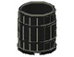Container, Barrel 4 x 4 x 3.5: {черен}