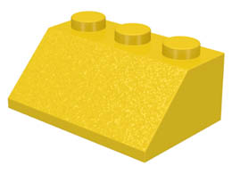 Покривна плочка 2X3/45° : {ярко жълт}