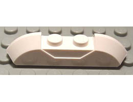 Slope, Curved 4 x 1 with Two Studs: {бял}