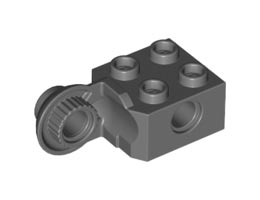 Тухличка 2x2 Ø4.85 с вертикална щракалка : {тъмно каменно сив}