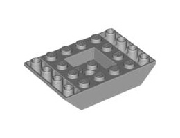 Slope, Inverted 45 6 x 4 Double with Recessed Center: {умерено каменно сив}