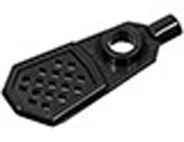 Minifigure, Footgear Snowshoe - Long Front End: {черен}