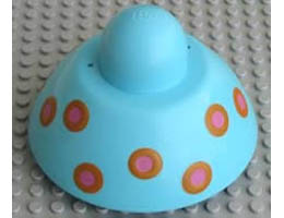 Primo Stacking Base Round Small with Top Stud with Dots Pattern: {гълъбово син}