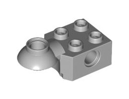 Тухличка 2x2 Ø4.85 с хоризонтална щракалка: {умерено каменно сив}