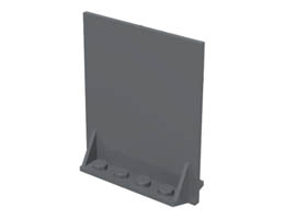 Door 2 x 5 x 5 Swivel, Bracket Base: {тъмно каменно сив}