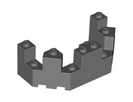 Балкон 1/2 4X8X2 1/3: {тъмно каменно сив}